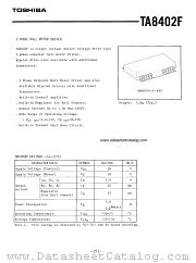 TA8402F datasheet pdf TOSHIBA