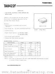 TA8422F datasheet pdf TOSHIBA