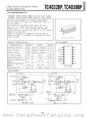 TC4038BP datasheet pdf TOSHIBA