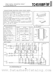 TC4516BP datasheet pdf TOSHIBA