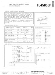 TC4585BP datasheet pdf TOSHIBA