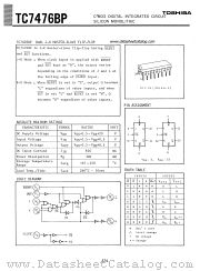 TC7476BP datasheet pdf TOSHIBA