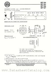 BTY85 datasheet pdf VALVO