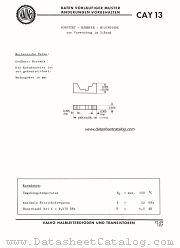 CAY13 datasheet pdf VALVO