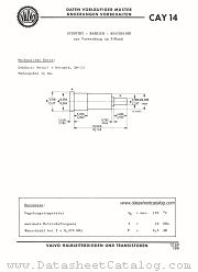 CAY14 datasheet pdf VALVO