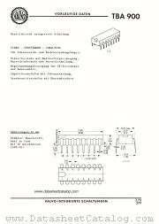 TBA900 datasheet pdf VALVO