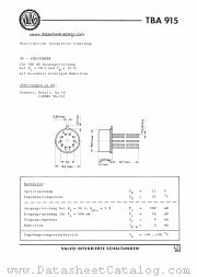 TBA915 datasheet pdf VALVO