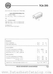 TCA210 datasheet pdf VALVO