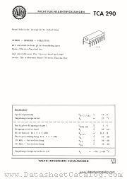 TCA290 datasheet pdf VALVO