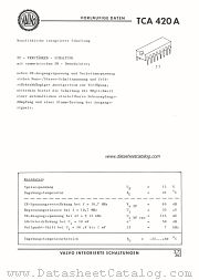 TCA420A datasheet pdf VALVO