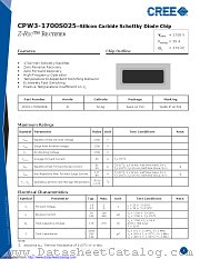 CPW3-1700-S025B datasheet pdf Wolfspeed