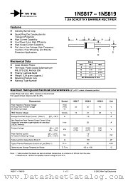 1N5819-TB datasheet pdf Won-Top Electronics