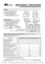 KBPC1008GW datasheet pdf Won-Top Electronics