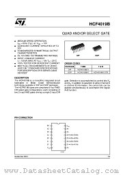 HCF4019 datasheet pdf ST Microelectronics