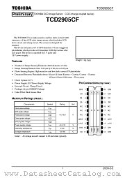 TCD2905CF datasheet pdf TOSHIBA
