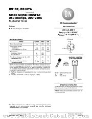 BS107A datasheet pdf ON Semiconductor
