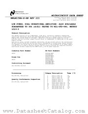 LM158AJ-MLS datasheet pdf National Semiconductor