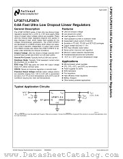 LP3874ESX-5.0 datasheet pdf National Semiconductor