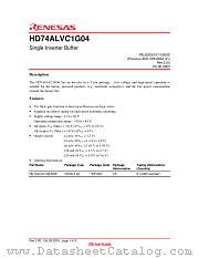 HD74ALVC1G04 datasheet pdf Renesas