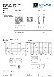 MQF70.0-0610/03 datasheet pdf Vectron