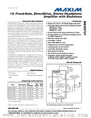 MAX9721 datasheet pdf MAXIM - Dallas Semiconductor