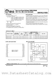 BS616LV1626 datasheet pdf Brilliance Semiconductor