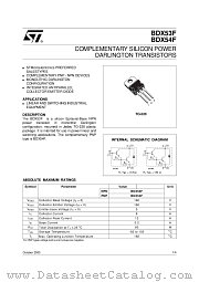 BDX53F datasheet pdf ST Microelectronics