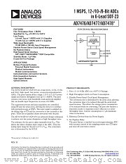 AD7477ART-500RL7 datasheet pdf Analog Devices