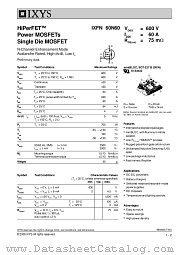 IXFN60N60 datasheet pdf IXYS