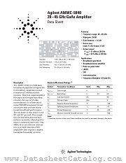 AMMC-5040 datasheet pdf Agilent (Hewlett-Packard)