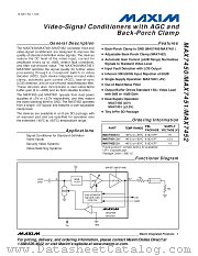 MAX7451 datasheet pdf MAXIM - Dallas Semiconductor