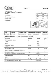 BSP 324 datasheet pdf Infineon