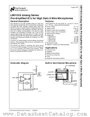 LMV1012UP-20 datasheet pdf National Semiconductor