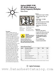 AMMC-6140 datasheet pdf Agilent (Hewlett-Packard)