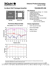 TGA2508-EPU-SM datasheet pdf TriQuint Semiconductor