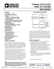 AD7922AUJZ-REEL7 datasheet pdf Analog Devices