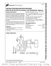 ADC0838BCVX datasheet pdf National Semiconductor