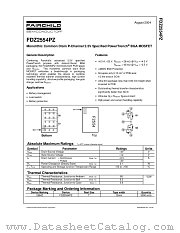 FDZ2554PZ datasheet pdf Fairchild Semiconductor