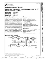 LMX2326TMX datasheet pdf National Semiconductor