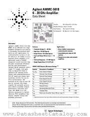 AMMC-5618 datasheet pdf Agilent (Hewlett-Packard)