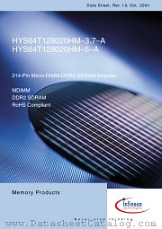 HYS64T128020HM-3.7-A datasheet pdf Infineon