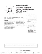 HLMP-CW36-UVBDD datasheet pdf Agilent (Hewlett-Packard)