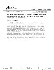 LM117K MDS datasheet pdf National Semiconductor