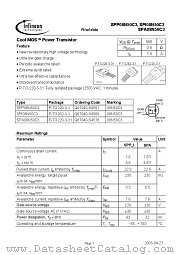 SPA08N50C3 datasheet pdf Infineon
