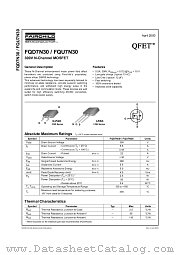 FQD7N30TM datasheet pdf Fairchild Semiconductor