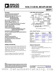 AD7674ACPRL datasheet pdf Analog Devices