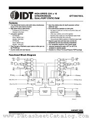 IDT709279L12PFI8 datasheet pdf IDT