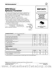 BSP19A datasheet pdf ON Semiconductor
