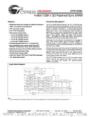 CY7C1339G-100AXC datasheet pdf Cypress