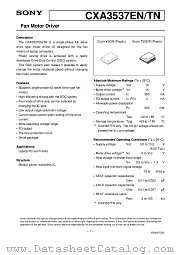 CXA3537EN datasheet pdf SONY